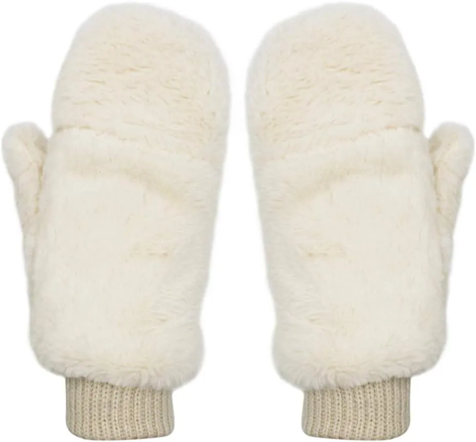 Eilova Unisex Winter Fluffy Gloves Mittens Windproof Fleece Plush Gloves with Warm Mitten Cover for Women Girls Boys