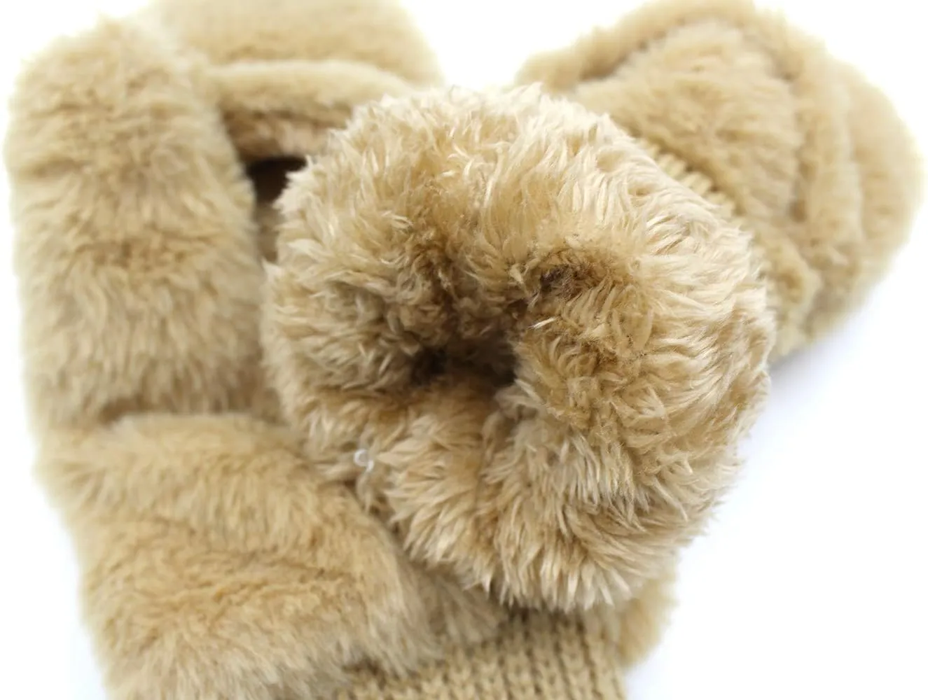 Eilova Unisex Winter Fluffy Gloves Mittens Windproof Fleece Plush Gloves with Warm Mitten Cover for Women Girls Boys