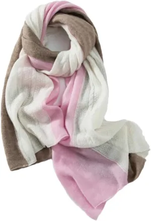 Fnfmrfmr Women Winter Cashmere Shawl Knitted Patchwork Twisted Striped Pattern Soft Warm Scarf Wrap