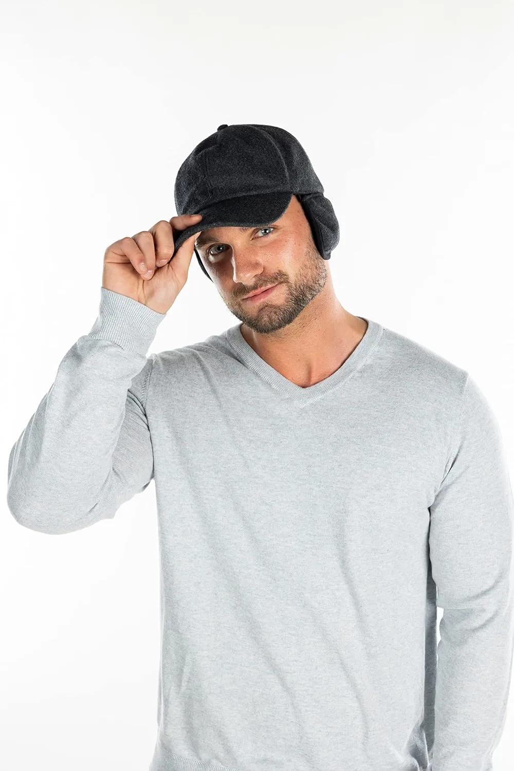 Funky Junque Premium Sherpa-Lined Trapper Hat - Warm Winter Headwear with Adjustable Earflaps