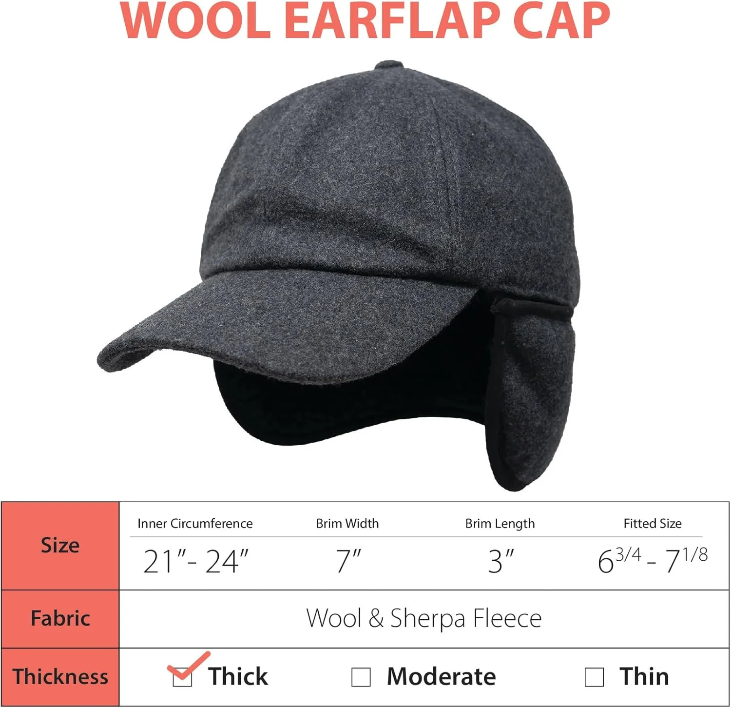 Funky Junque Premium Sherpa-Lined Trapper Hat - Warm Winter Headwear with Adjustable Earflaps