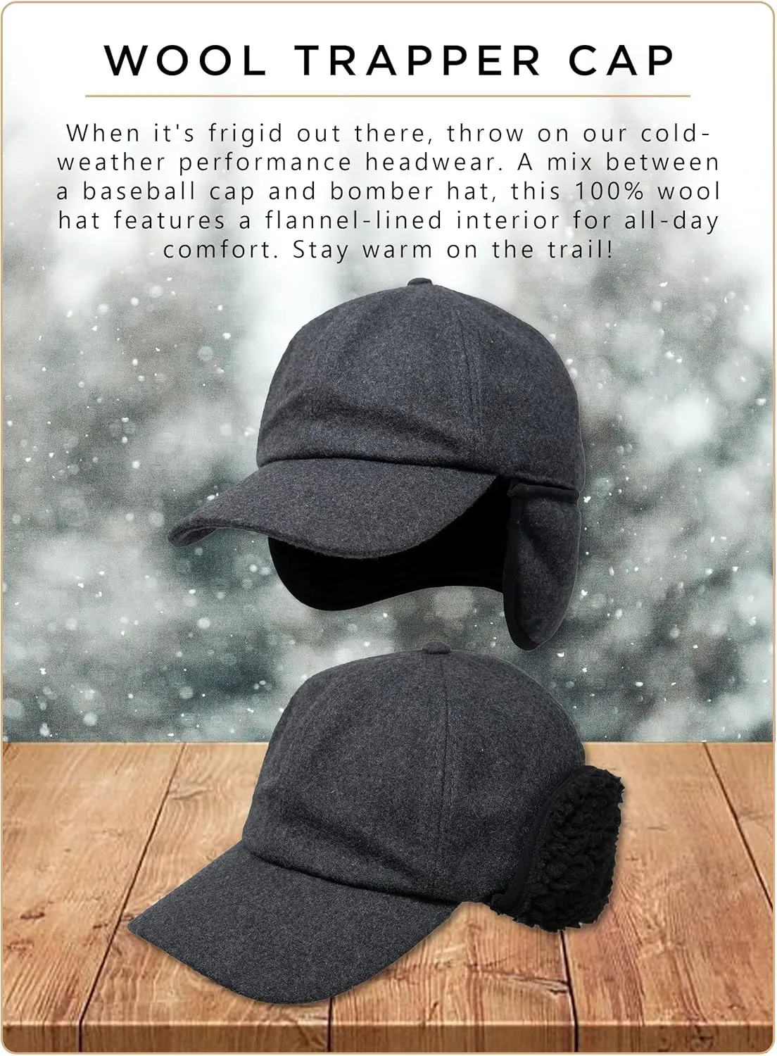 Funky Junque Premium Sherpa-Lined Trapper Hat - Warm Winter Headwear with Adjustable Earflaps