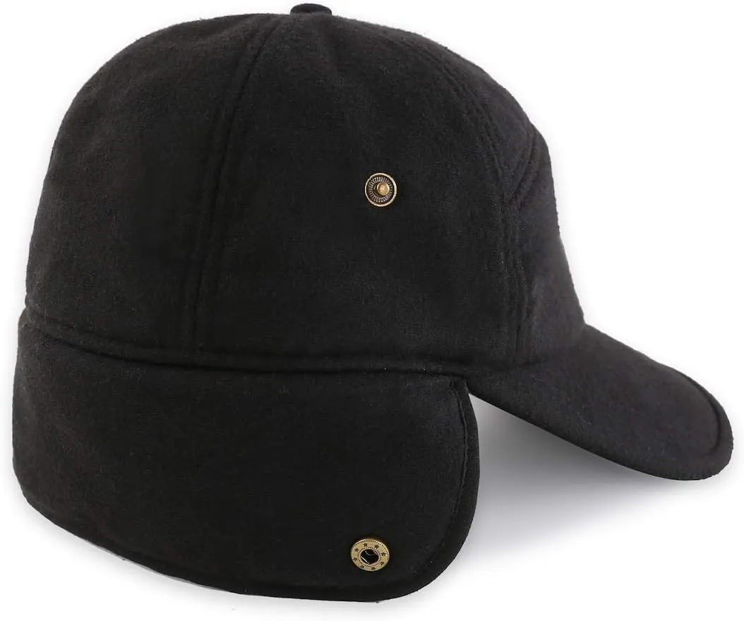 LLmoway Men’s Winter Baseball Cap with Earflaps Fleece Lined Trapper Hunting Hat