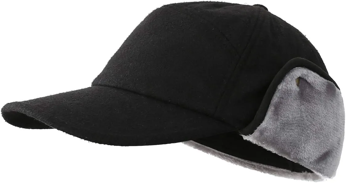LLmoway Men’s Winter Baseball Cap with Earflaps Fleece Lined Trapper Hunting Hat