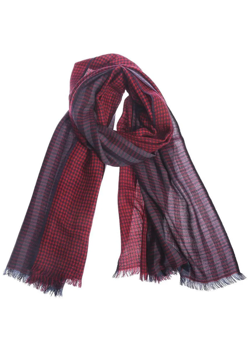 Men's check cashmere Scarf