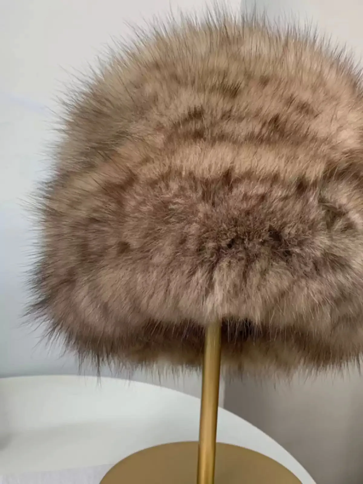 Mink fur hat sable fur elastic hat Baotou hat earmuffs woven fur double-sided real fur simple hat winter