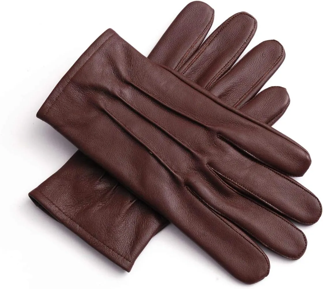 "NA" Men's Dress Driving Genuine Sheep Leather Unlined Gloves