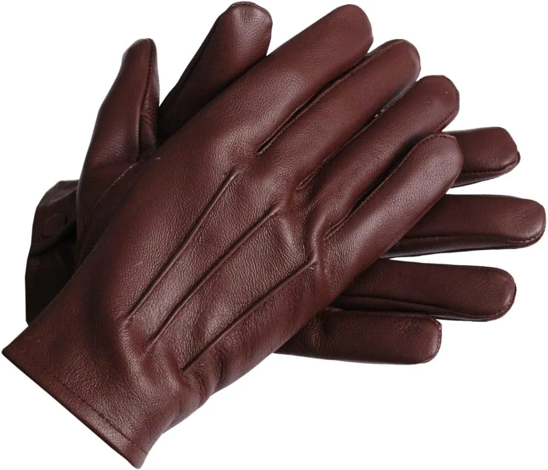 "NA" Men's Dress Driving Genuine Sheep Leather Unlined Gloves