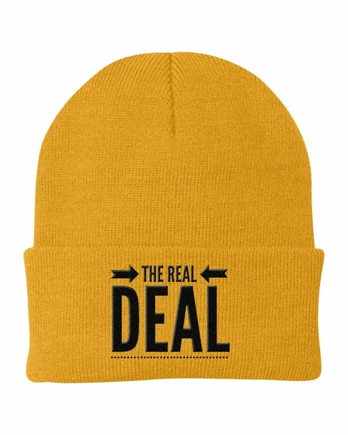 Uniquely You Beanie Cap - The Real Deal Embroidered Graphic / Cuffed