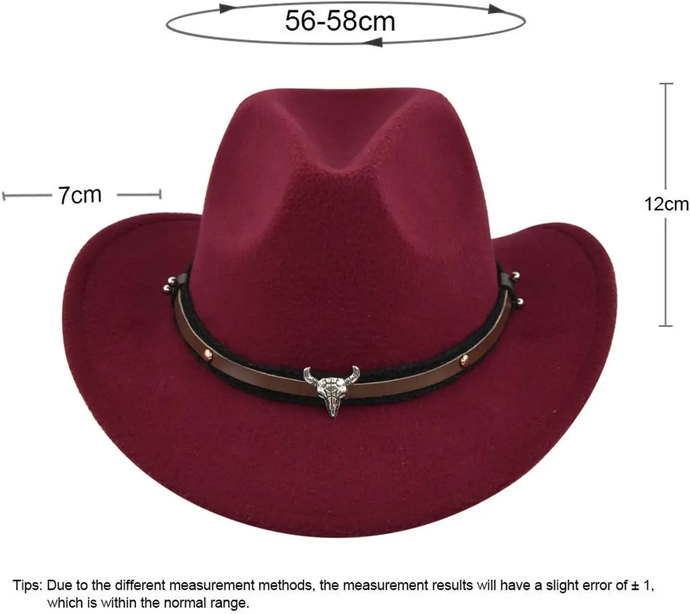 Unisex Western Cowboy Hat Faux Fur Felt Cowgirl Hats American Fedora Hats Outdoor Wide Brim Rodeo Jazz Hat