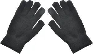 Unisex Winter Touch Screen Gloves Warm Knit Woolen 3 Touchscreen Fingers Texting Elastic Cuff Thermal Gloves (A, Free size)