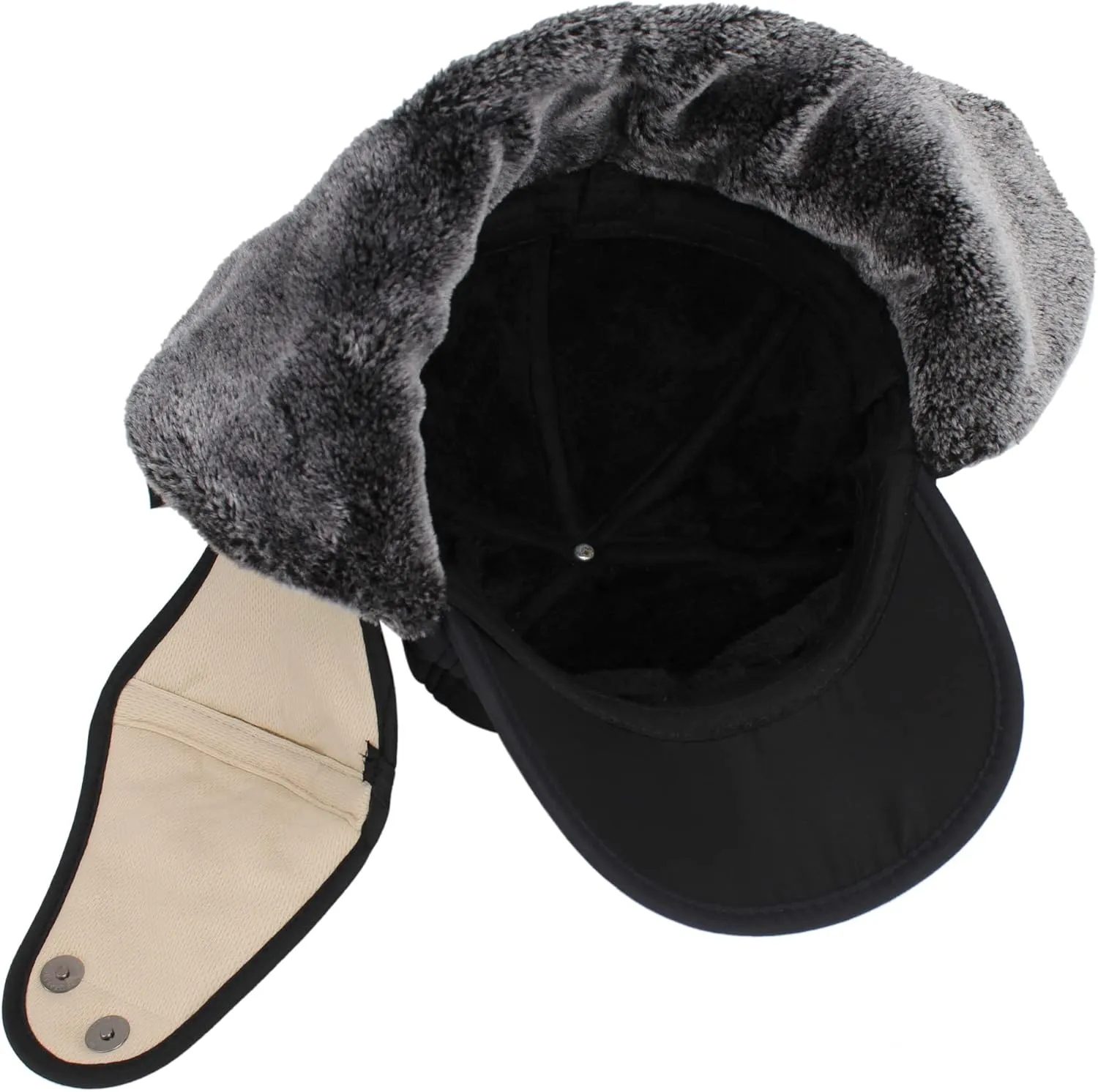 Van Caro Trapper Warm Hat with Ear Flap Face Mask,Ushanka Fur Hunting Hat Baseball Cap