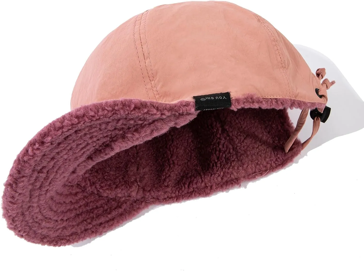 Winter Baseball Cap Warm Flat Bill Hats for Men Women Faux Fur Short Brim Cadet Hat Thickened Trucker Hats Umpire Cap