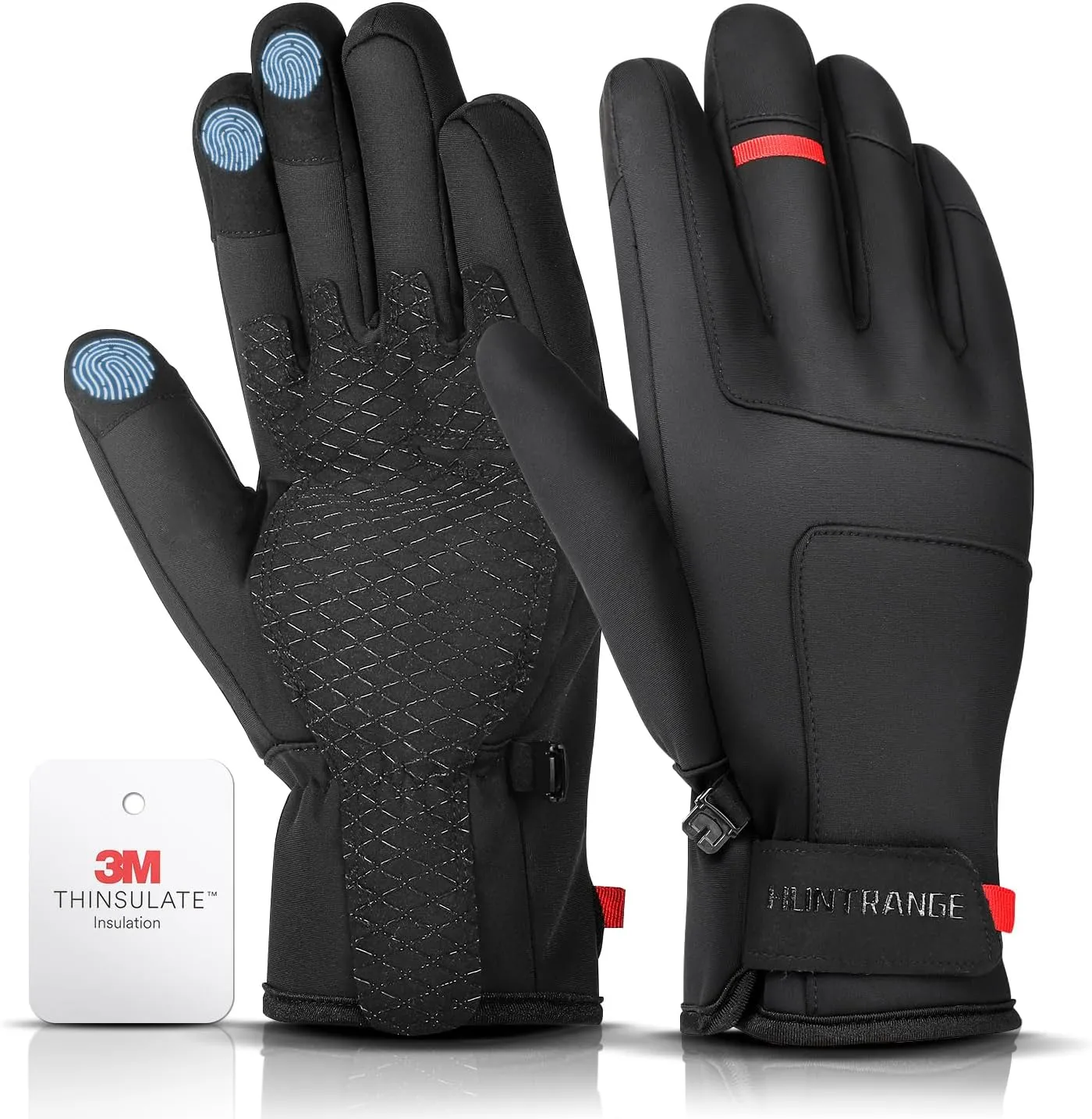 Winter Warm Gloves, Waterproof Windproof 3M Thinsulate Lining for -4℉ Cold Weather, Thermal Insulated Gloves for Men Women Skiing Snowboard Cycling Running