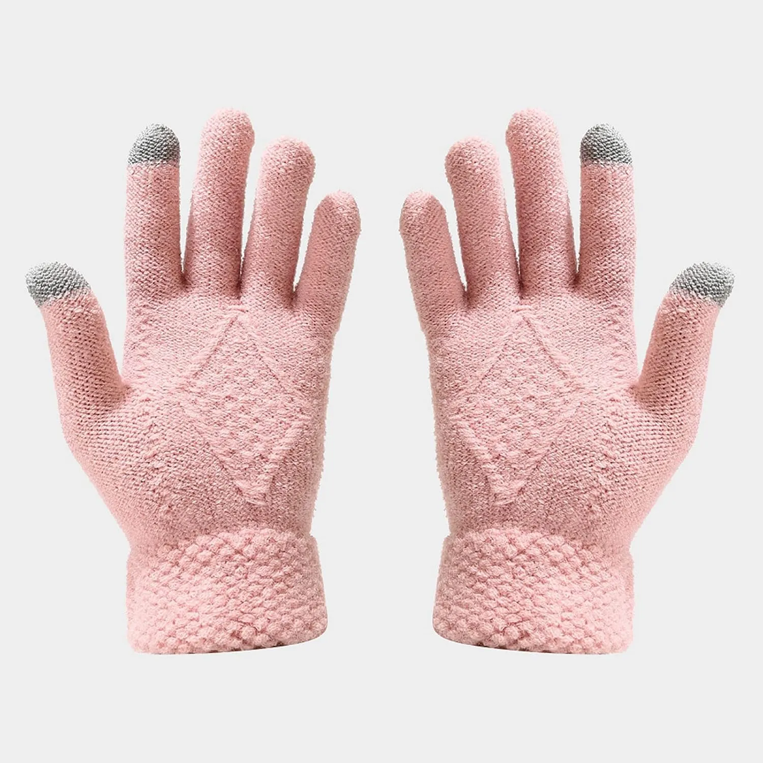 Women Mens Winter Hat Neck Scarf Touchscreen Gloves Slouchy Beanie Snow Warmer Knit Skull Cap Mittens Thick Scarves