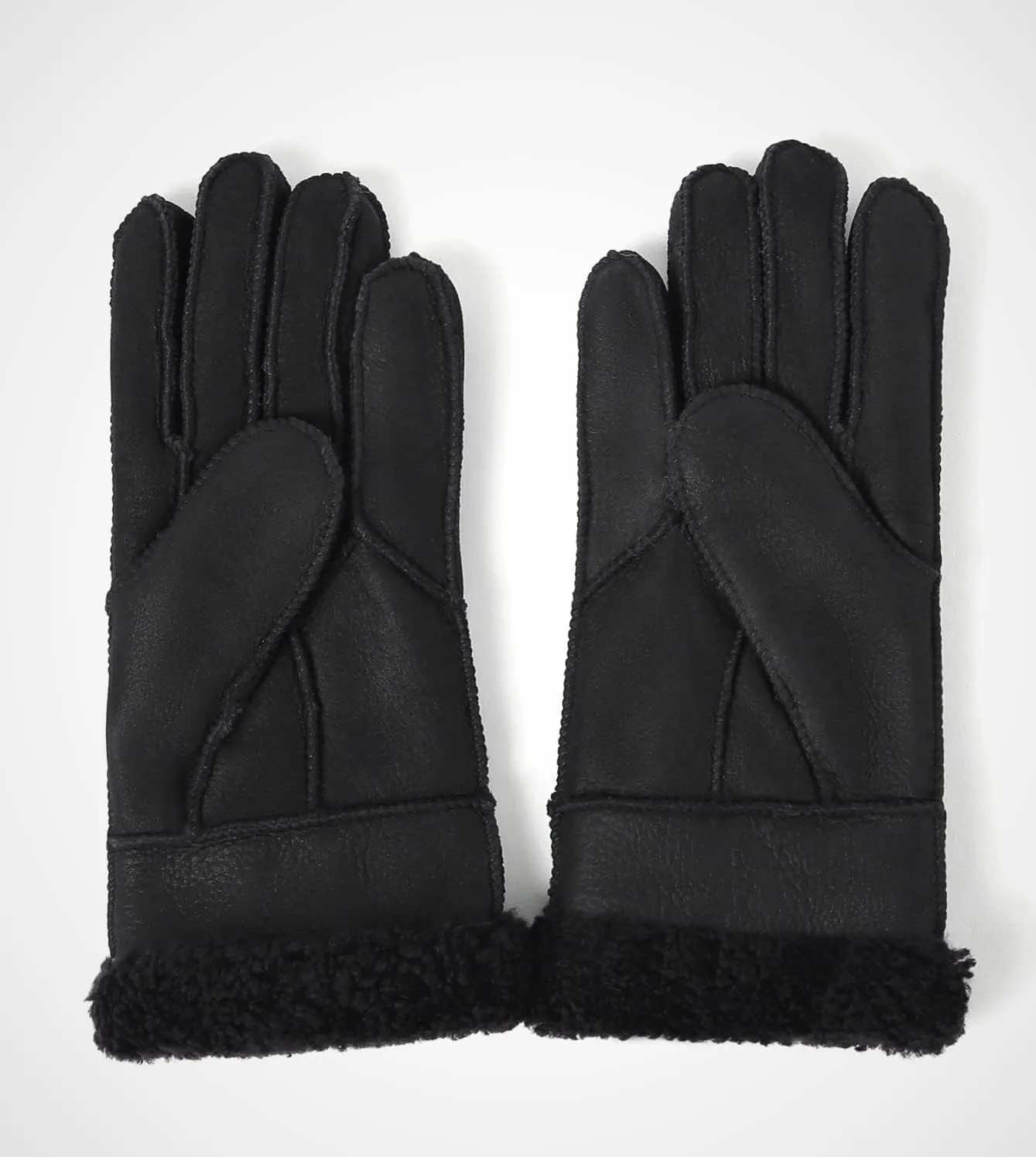 YISEVEN Women's Winter Sheepskin Shearling Leather Gloves Wool Cuffs